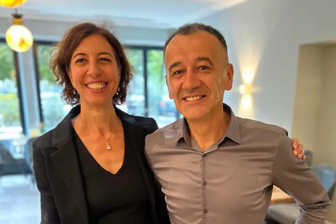 Malika Jakobs und Dusko Lazic im Restaurant Estragon Malika Jakobs und Dusko Lazic im Restaurant Estragon